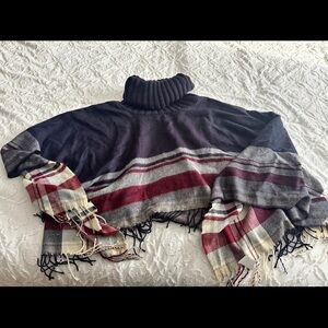 Turtleneck Sweater Poncho